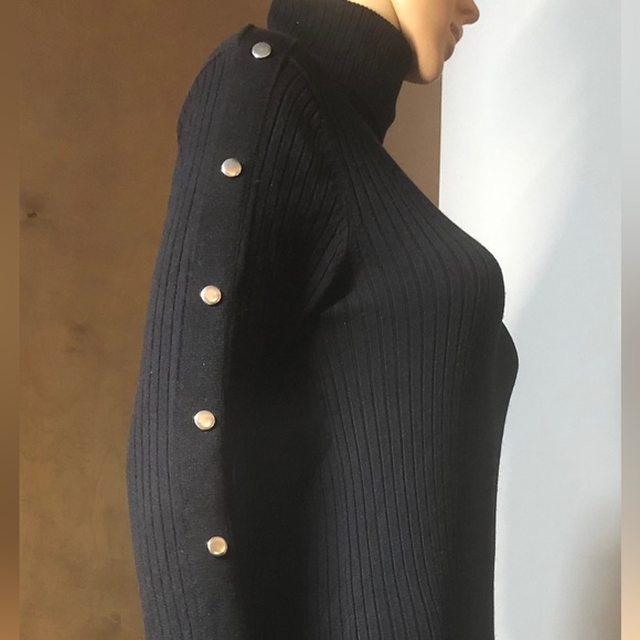 LAST NWT ZARA LONG DRESS WITH SNAP BUTTON SLEEVES WARM - Picture 9 of 12